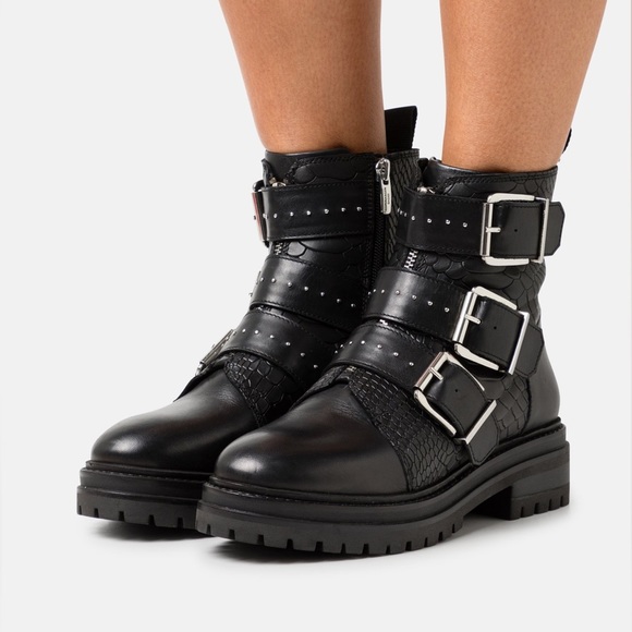 Copenhagen Studios Shoes - Copenhagen Shoes Another Year Stud Leather  Biker Ankle Boot Booties Amsterdam 9